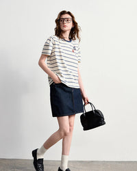 Nautical Stripe Embroidered T-Shirt