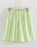 Elastic Waist Cotton Knit Shorts