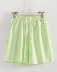 Elastic Waist Cotton Knit Shorts