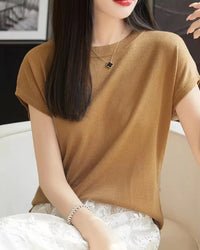 Solid-Color Sleeveless Knit Top