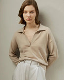 Polo Collar Cashmere Sweater