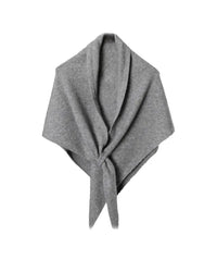 Wool Blend Oversized Triangle Wrap Shawl