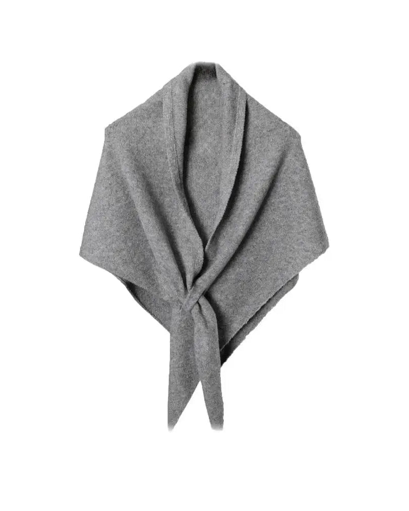 Wool Blend Oversized Triangle Wrap Shawl