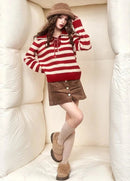 Christmas Striped Pullover Sweater