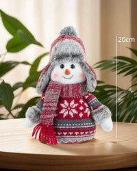 Knitted Christmas Snowman Decorative Figurine