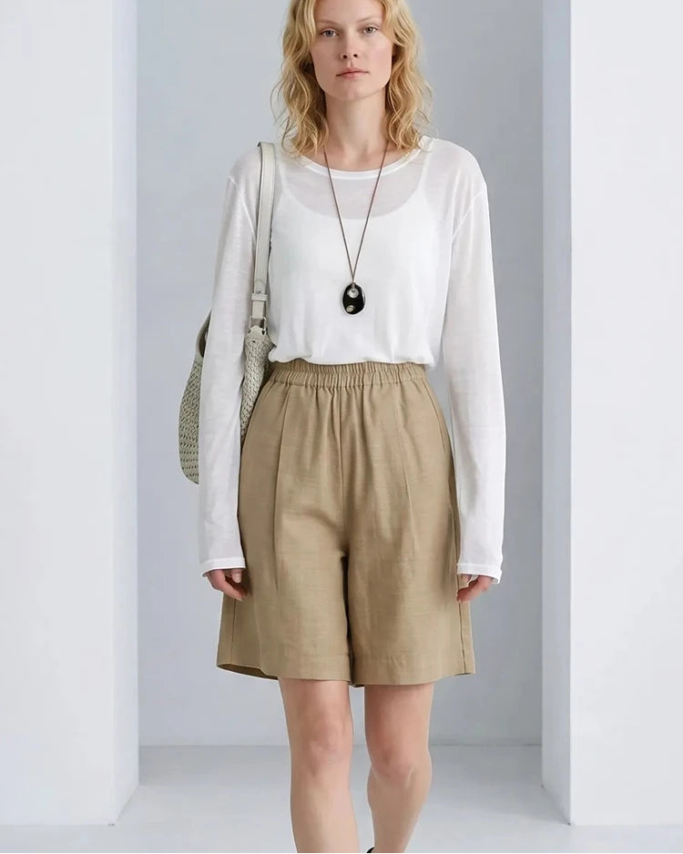 High Waist Wide Leg Shorts
