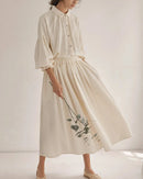 Retro Casual Straight-Cut Midi Skirt
