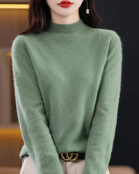 Merino Wool Mock Neck Sweater