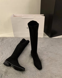 Vintage Stretch Knee-High Boots