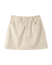 Corduroy Slim-Fit Mini Skirt