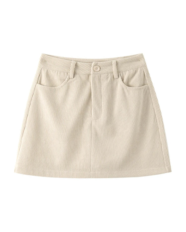 Corduroy Slim-Fit Mini Skirt