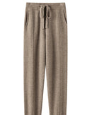 Wool Blend Wide-Leg Knit Pants