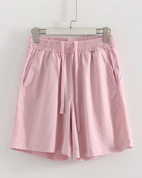 Elastic Waist Cotton Knit Shorts