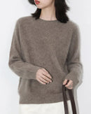 Oversized Wool Cashmere Crew Sweater