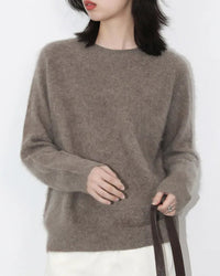 Oversized Wool Cashmere Crew Sweater
