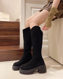 Stretch Knee-High Boots