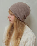 Rolled-Edge Wool Slouch Beanie