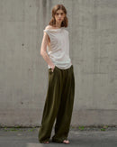 Casual Linen High-Waisted Loose Wide-Leg Pants