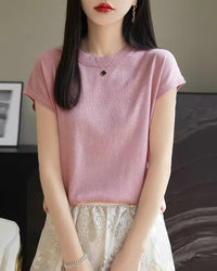 Solid-Color Sleeveless Knit Top