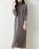 Merino Wool Turtleneck Knit Dress