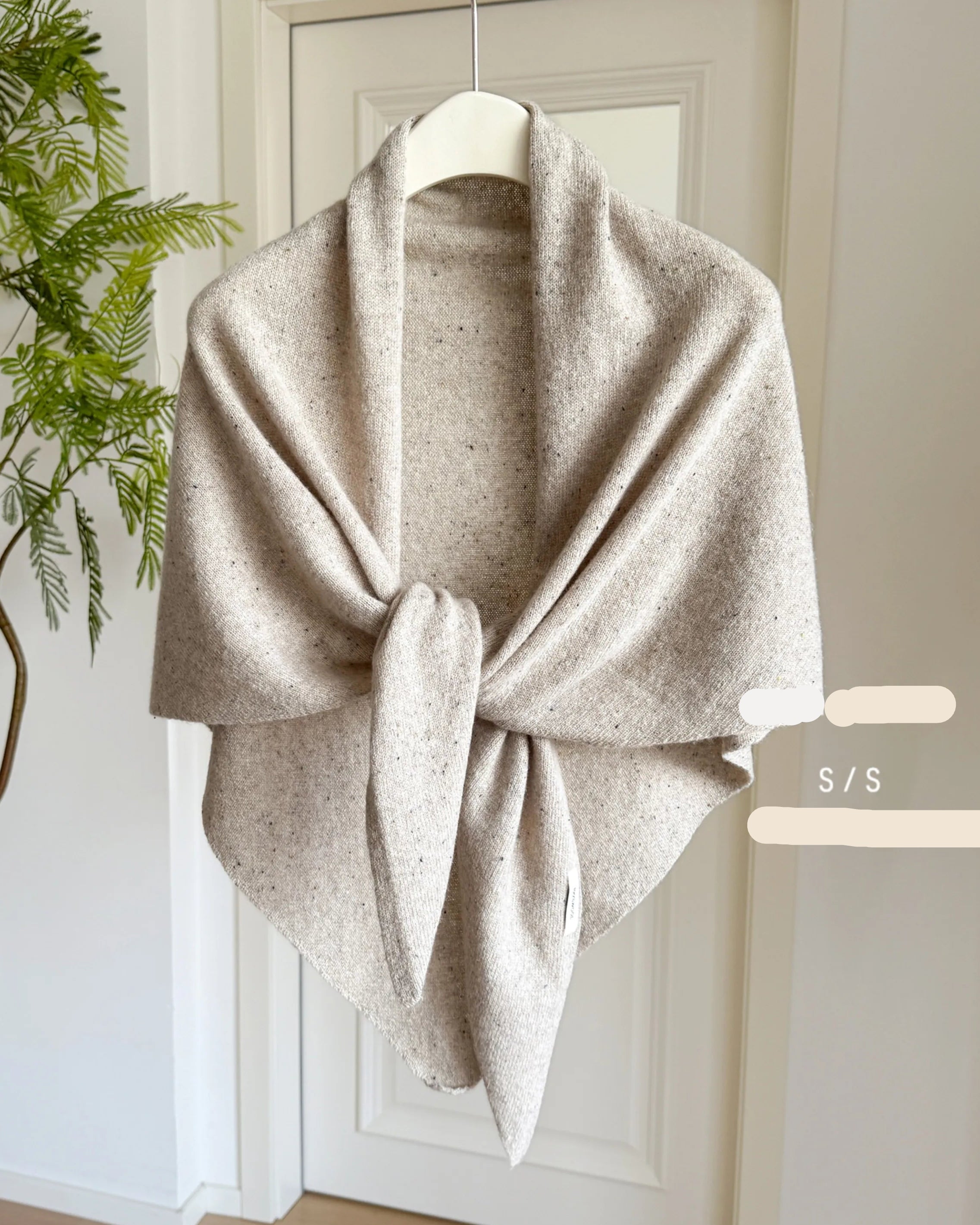 Wool Oversized Triangle Shawl Scarf