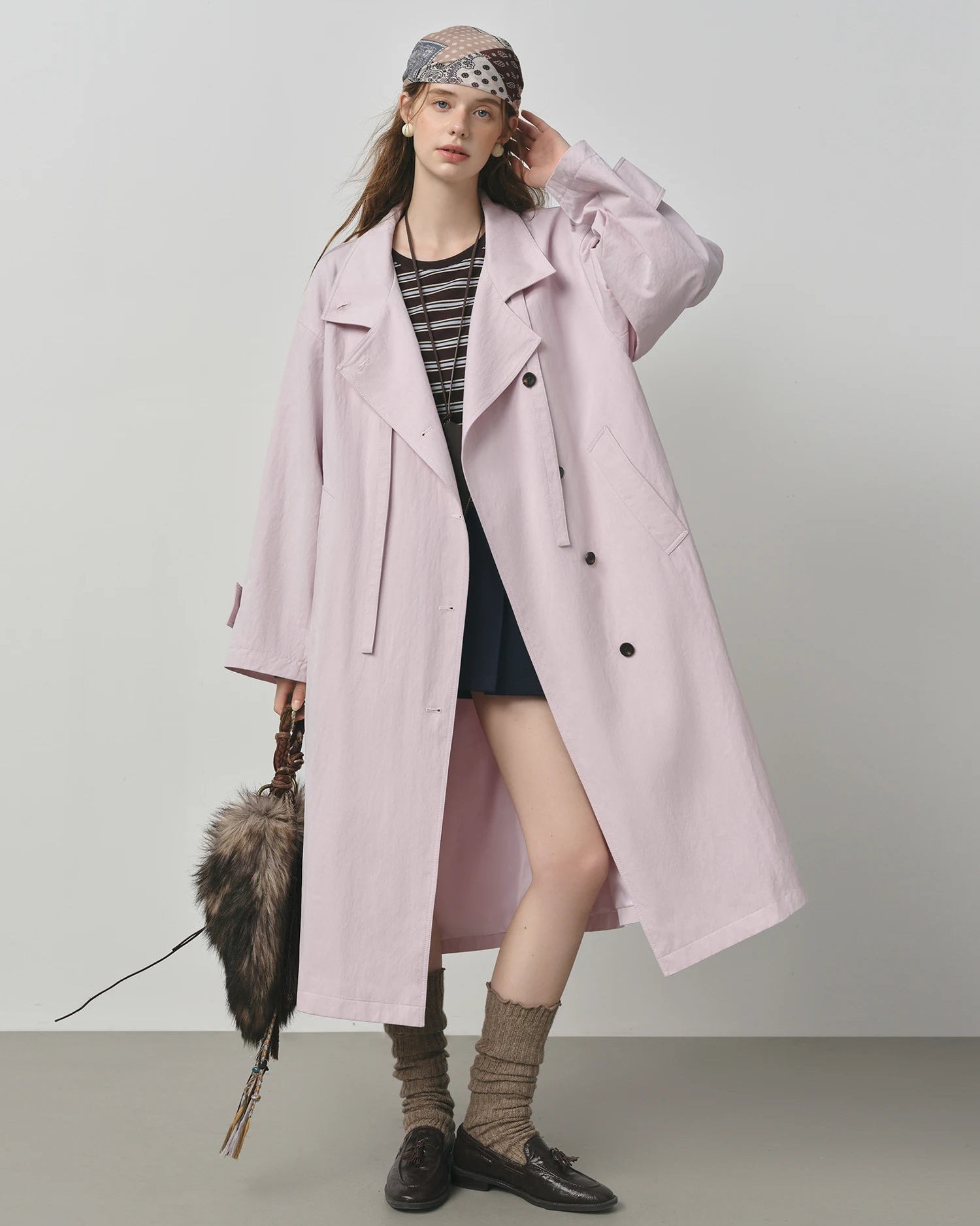 Stylish Loose-Fitting Crew Neck Striped T-Shirt