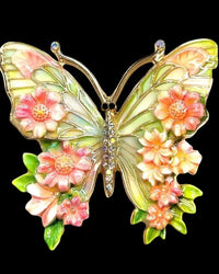 Colorful Butterfly-Shaped Brooch