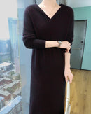 Mink Cashmere Relaxed Hooded Longline Dress
