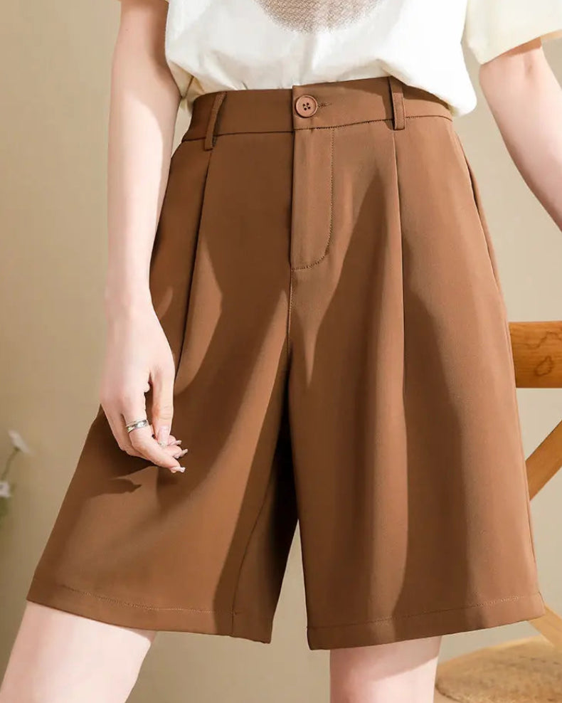 Relaxed High-Rise Woven Shorts