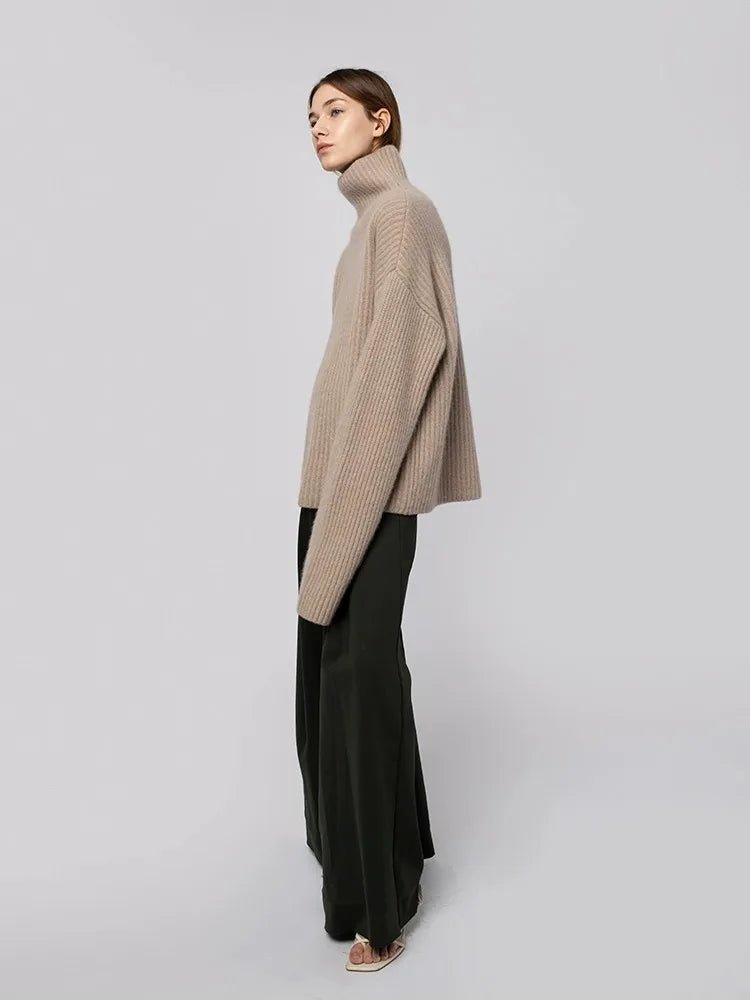 Turtleneck Loose Fit Cashmere Sweater