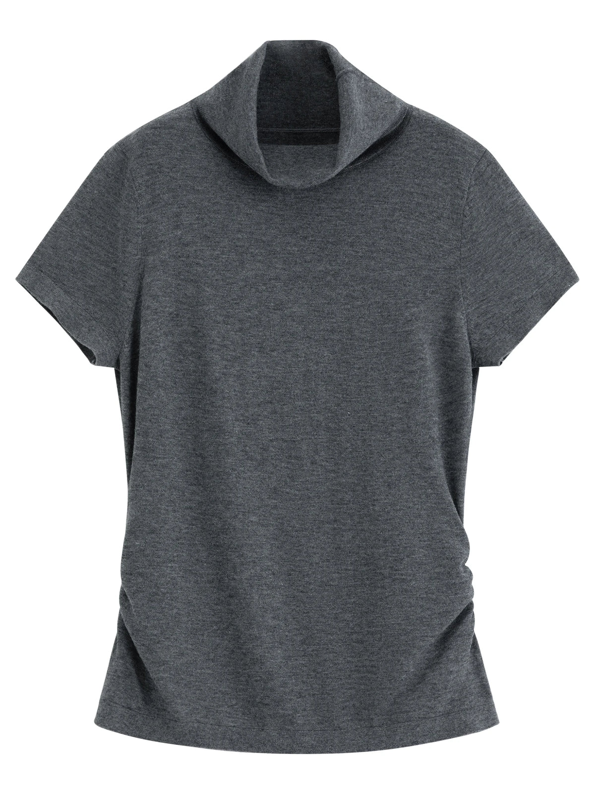 Wool Blend Mock Neck Knit Top