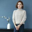 High Collar 100% Mink Cashmere Sweater