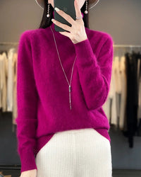 Mink Cashmere Turtleneck Sweater
