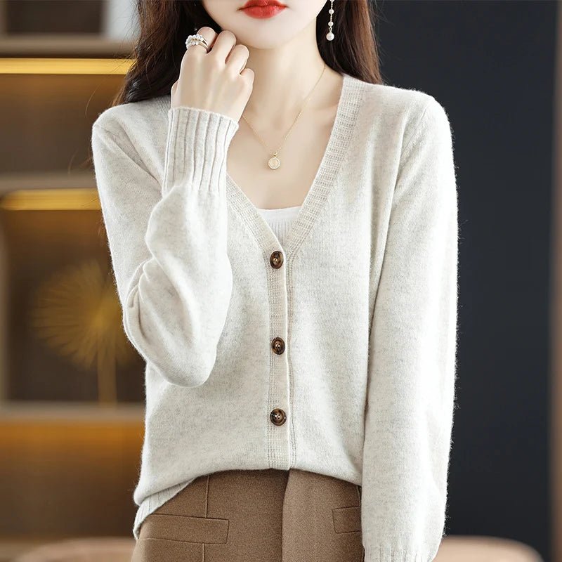 Wool Knitted Causal Cardigan