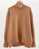 Oversized Turtleneck Heavyweight Knit Pullover