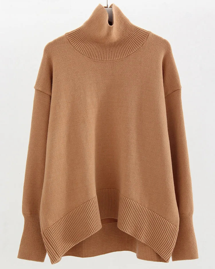 Oversized Turtleneck Heavyweight Knit Pullover