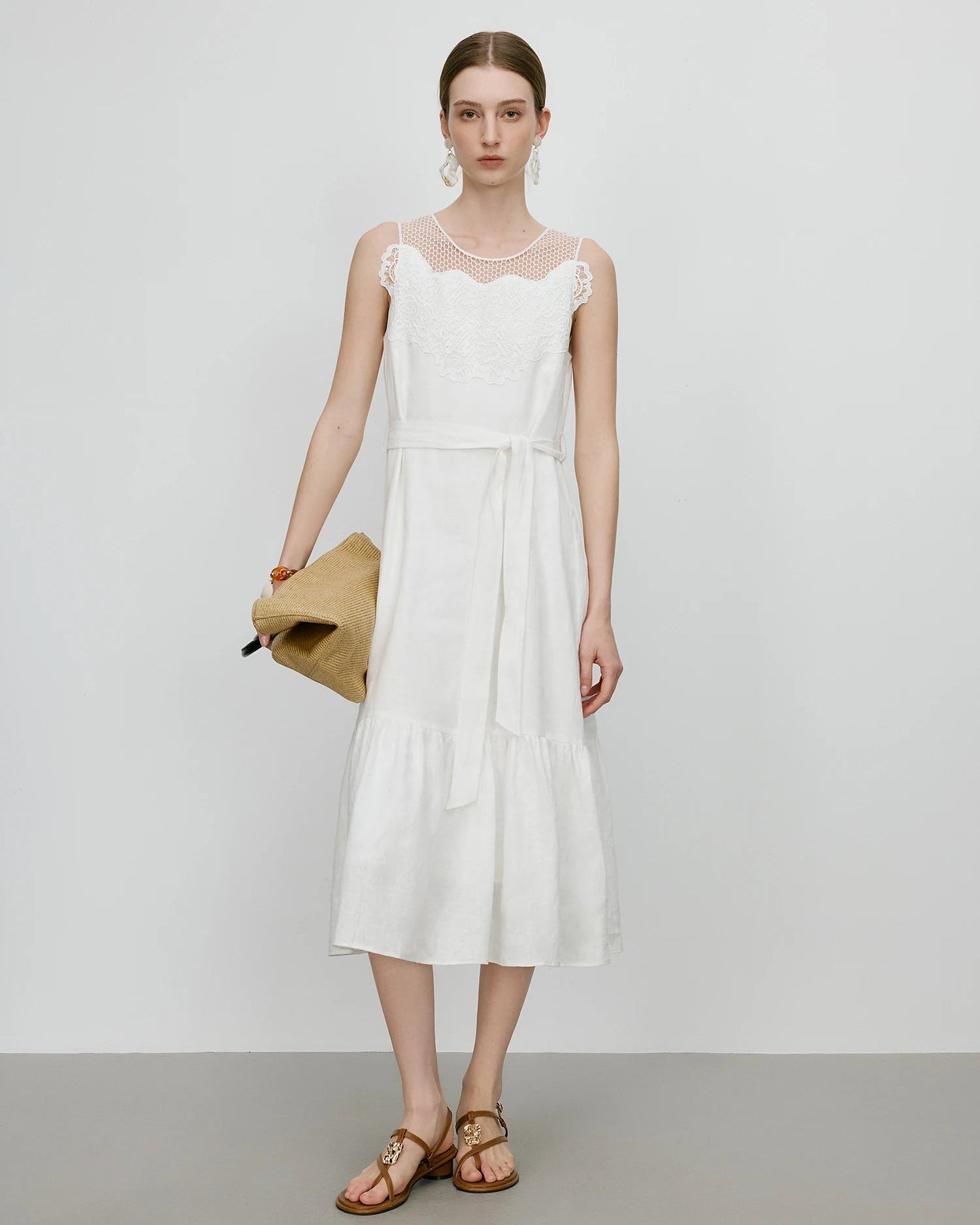 Casual Belted A-Line Dress