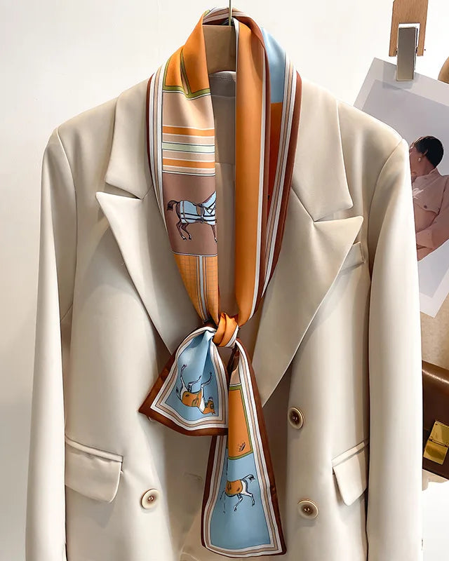 Women's Printed Silk Scarf & Shawl