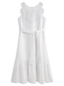 Casual Belted A-Line Dress
