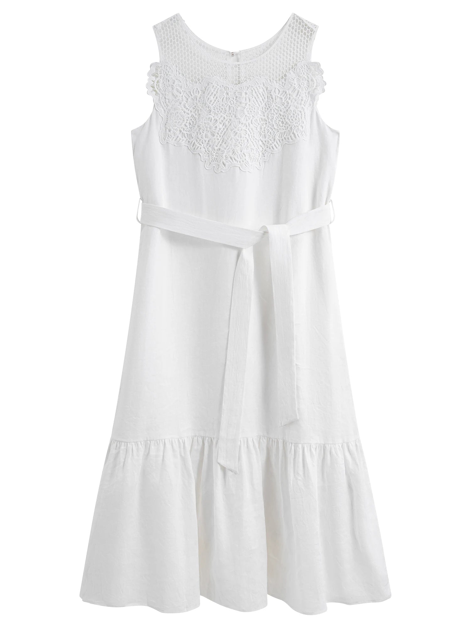 Casual Belted A-Line Dress