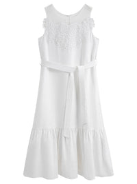 Casual Belted A-Line Dress
