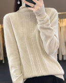 Merino Wool Turtleneck Jacquard Sweater