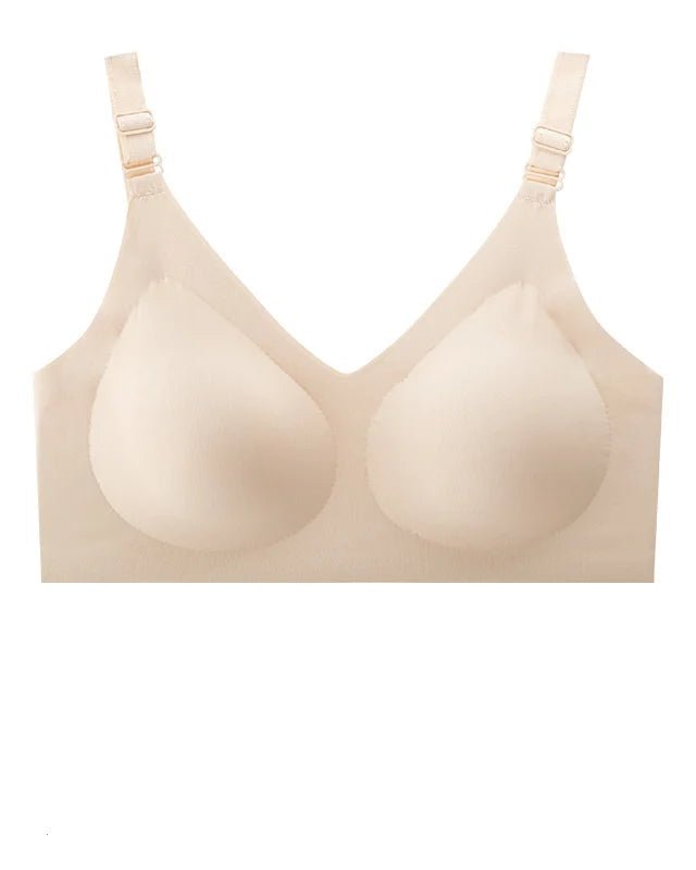 Seamless Thin Soft Deep V-Neck Push-Up Bra