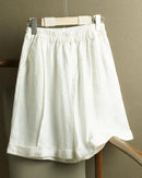Linen High-Waisted Baggy Shorts
