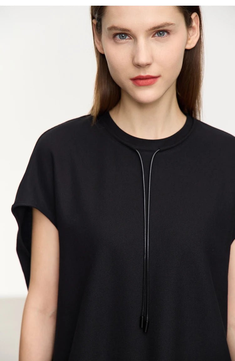 Loose Casual Short Sleeves Solid Top