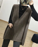Relaxed V-Neck Knit Sweater Vest