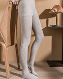 Ribbed Knit Wool Blend Tights