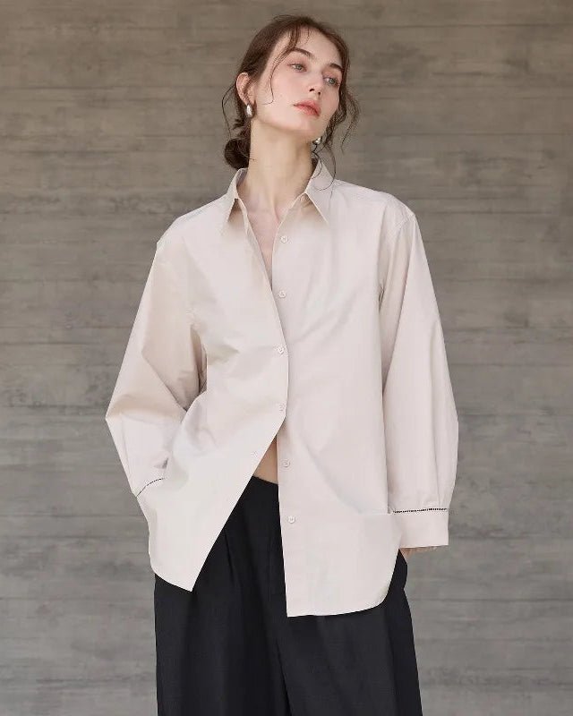 Casual Collared Single-Breasted Loose-Fitting Shirt