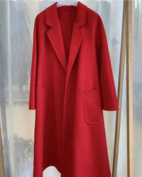 Belted A-Line Wool-Blend Coat