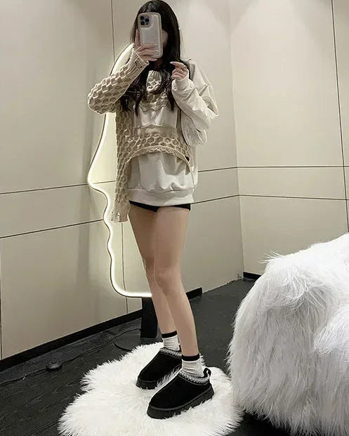 Shearling Lined Slip-On Ankle Boot